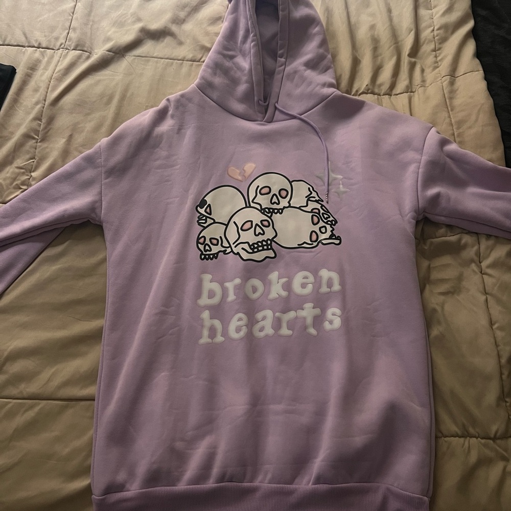 Purple Broken Hearts Hoodie